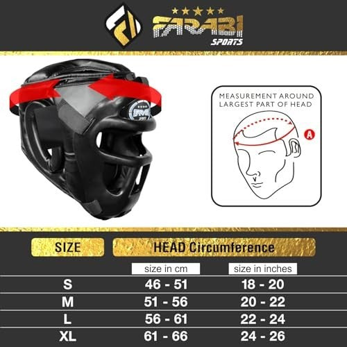 Boxing Headgear for MMA Kickboxing Training with Removable Front Bar