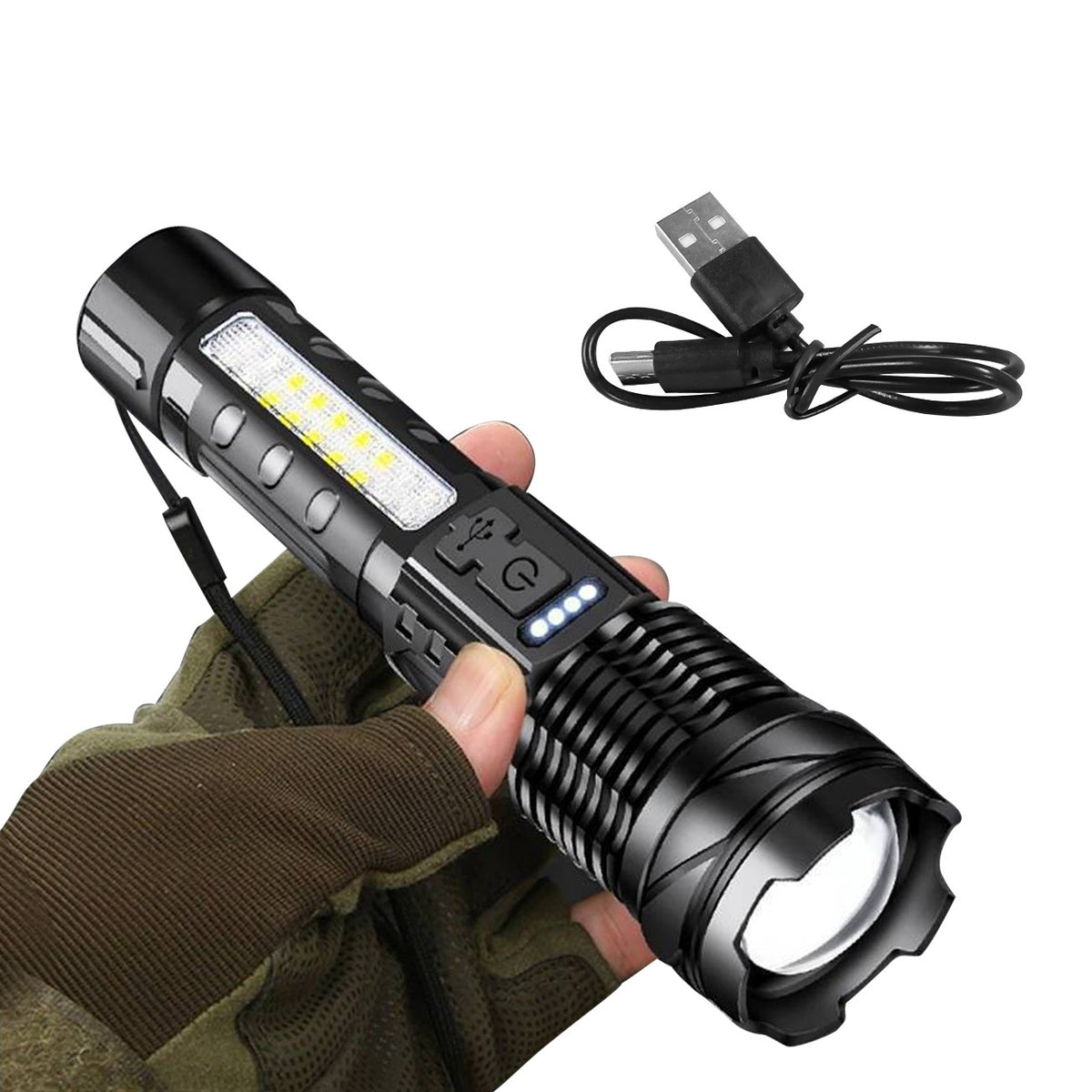 95000000LM High Power Rechargeable Tactical LED Flashlight Zoomable & Waterproof