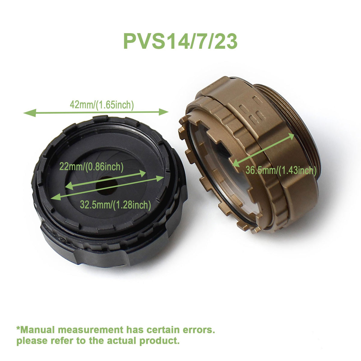 Adjustable Night Vision Scope Cover for PVS-14 PVS-31 Goggles - Durable Aluminum