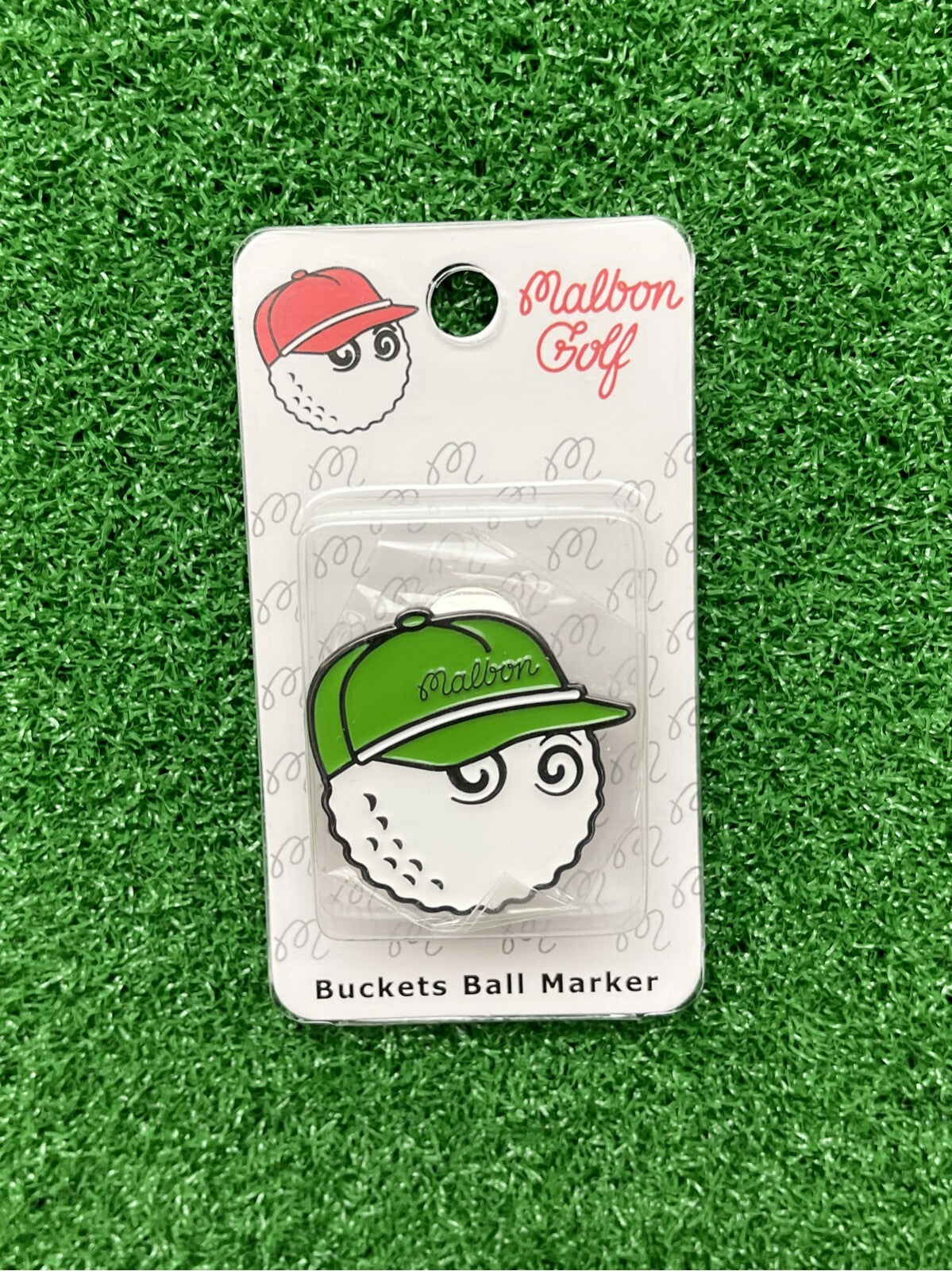 Magnetic Golf Ball Marker with Hat Clip - Malbon Style Assorted Set