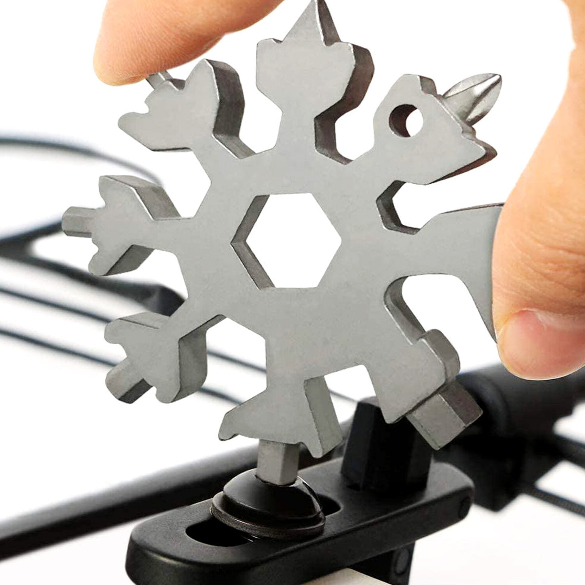 Multifunction Snowflake Multi-Tool Set - 18-in-1 Carbon Steel Screwdriver Opener