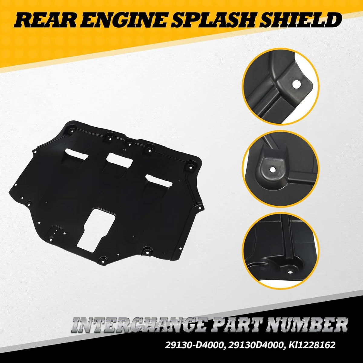 Rear Engine Splash Shield for Kia Optima 2016-2020 - Engine Splash Guard