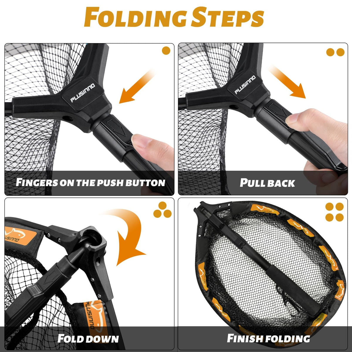 Floating Fishing Net for Steelhead Salmon Bass Trout Kayak - Lightweight & Durable