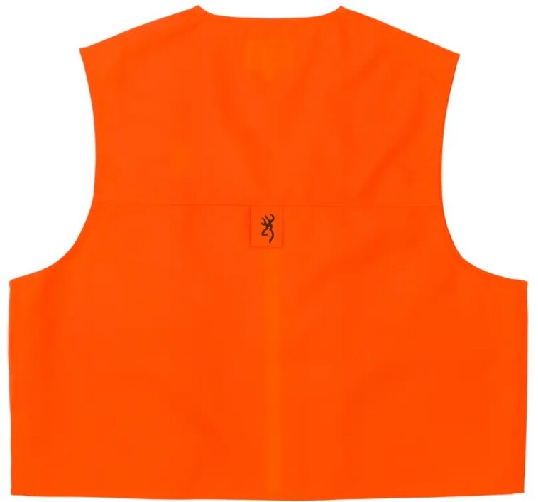Hunting Safety Vest with Pockets and Blaze Orange Visibility - Adult Sizes