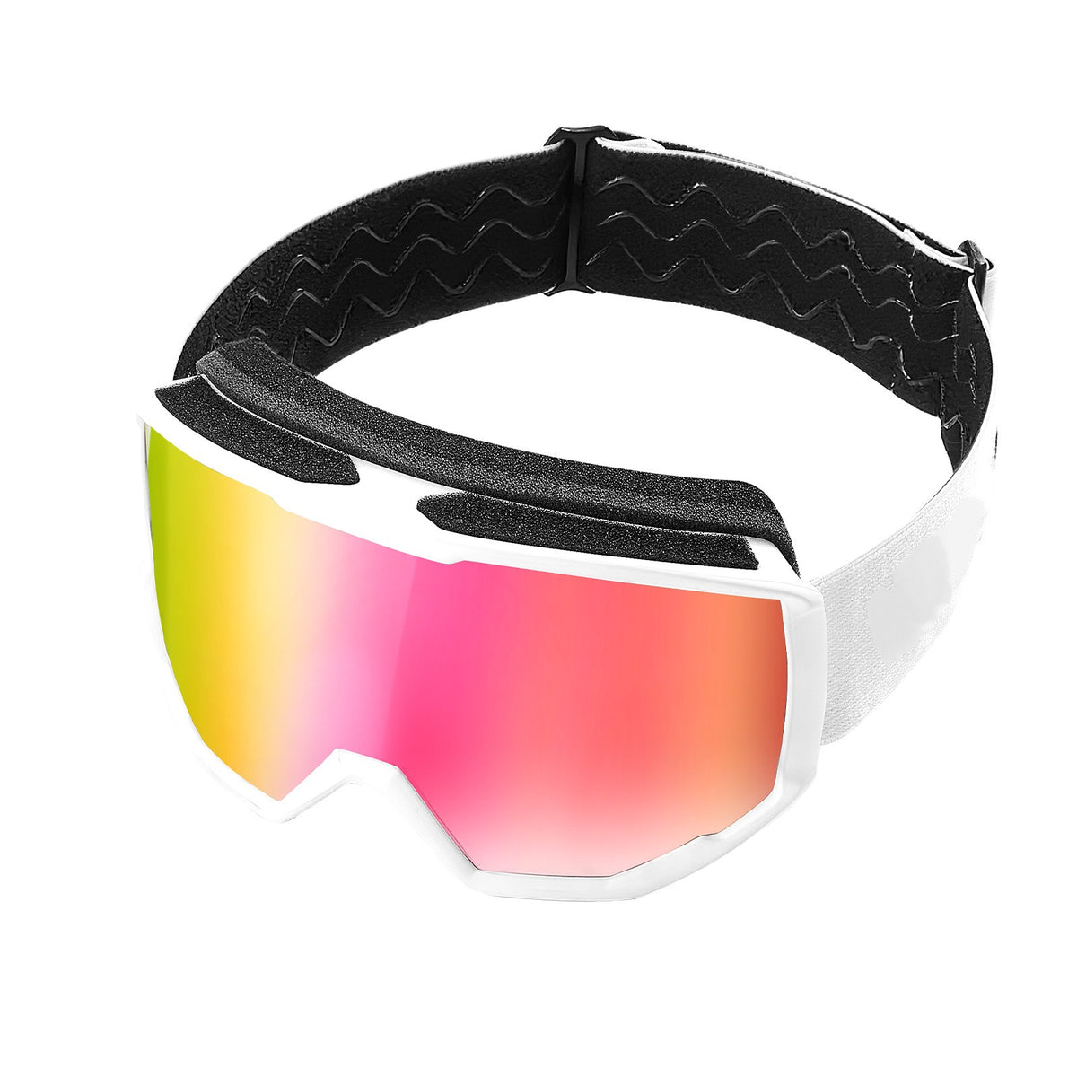 Ski Goggles with Cylindrical Lens & Pink Revo Coating - Snow Sports