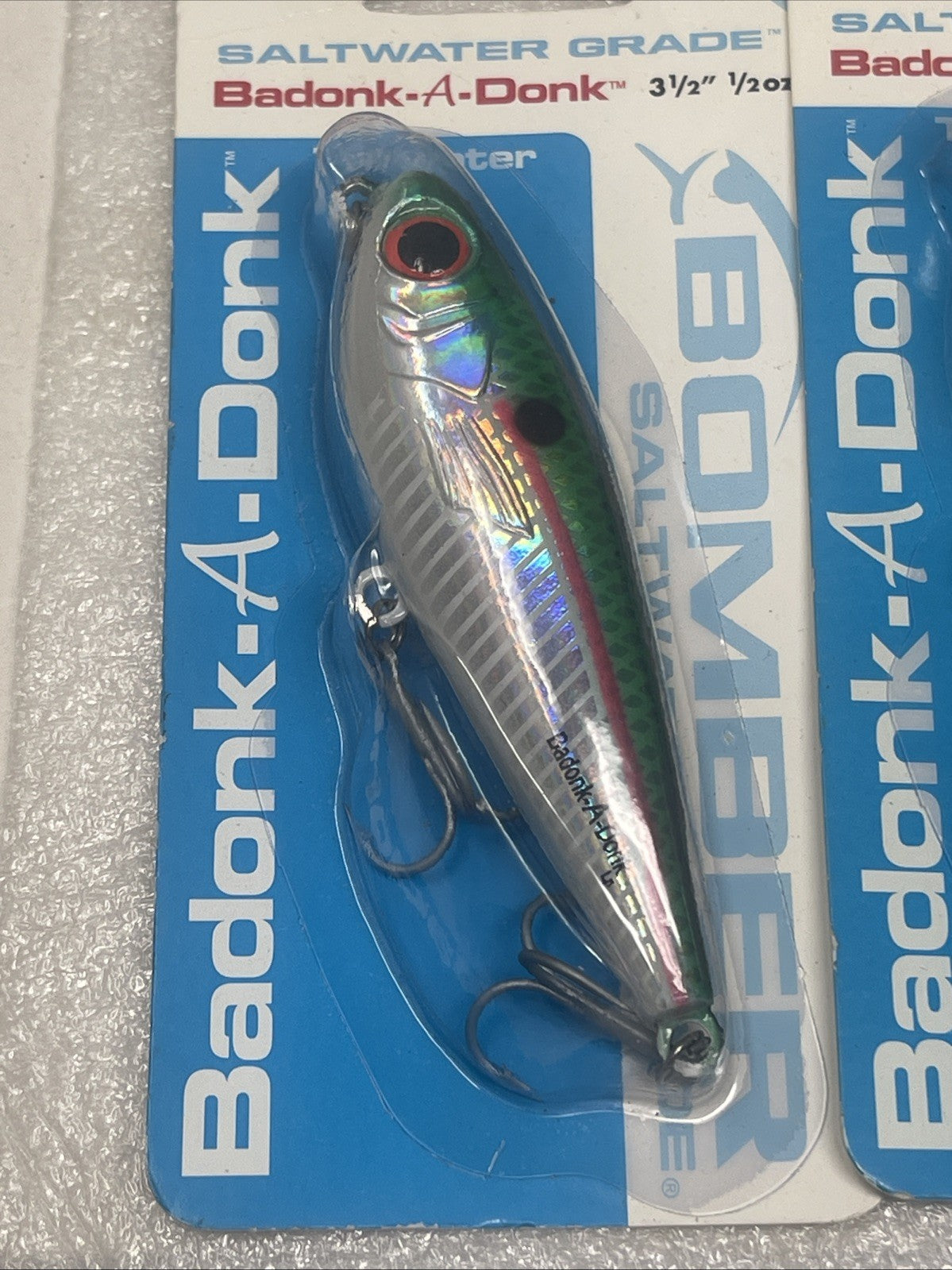 Saltwater Topwater Fishing Lures Lot of 8 - Bomber Badonk-A-Donk Set 3.5 & 4 Inch