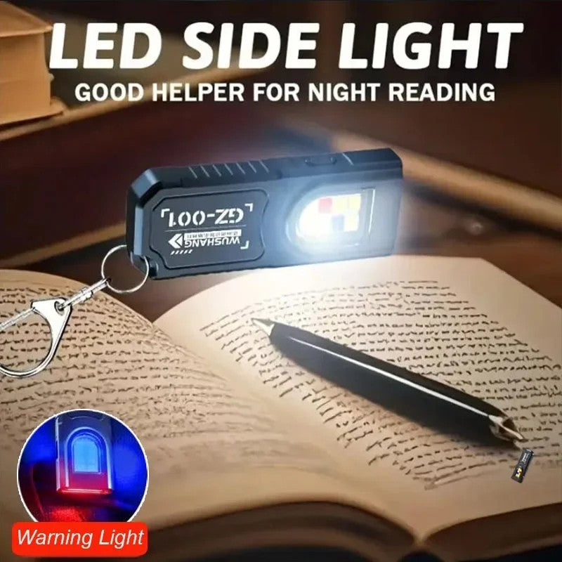 Mini LED Keychain Flashlight USB Rechargeable Waterproof Emergency Torch