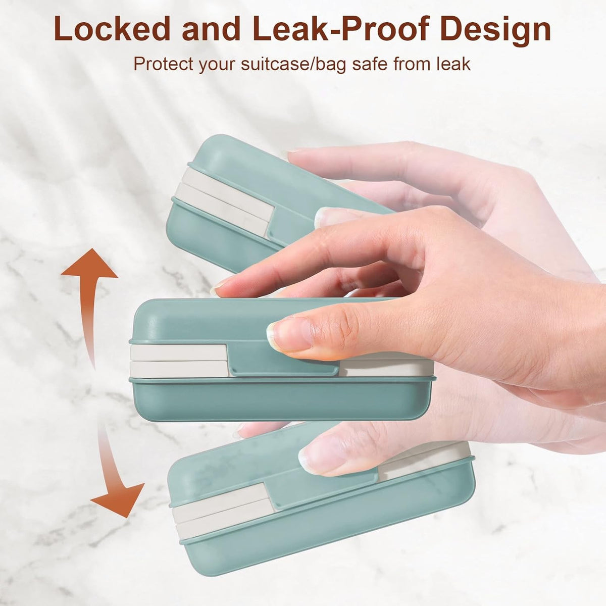 Leakproof Travel Soap Holder Case with Lid - Portable Camping & Gym Blue