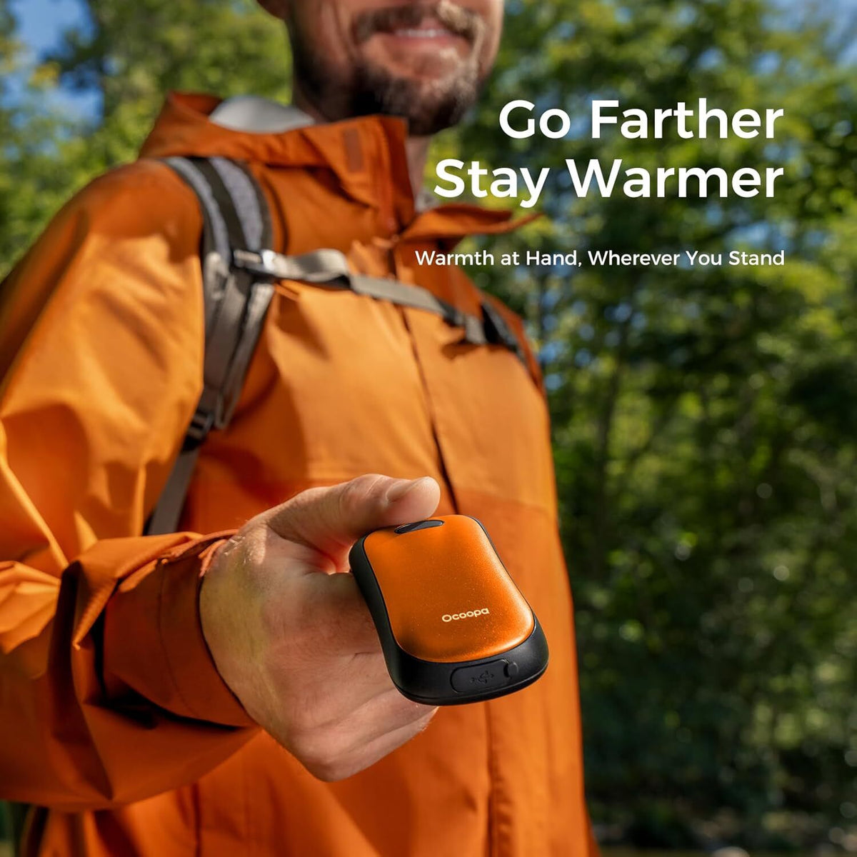 Rechargeable Hand Warmer 2-in-1 Waterproof Portable 6000mAh for Outdoor Hiking
