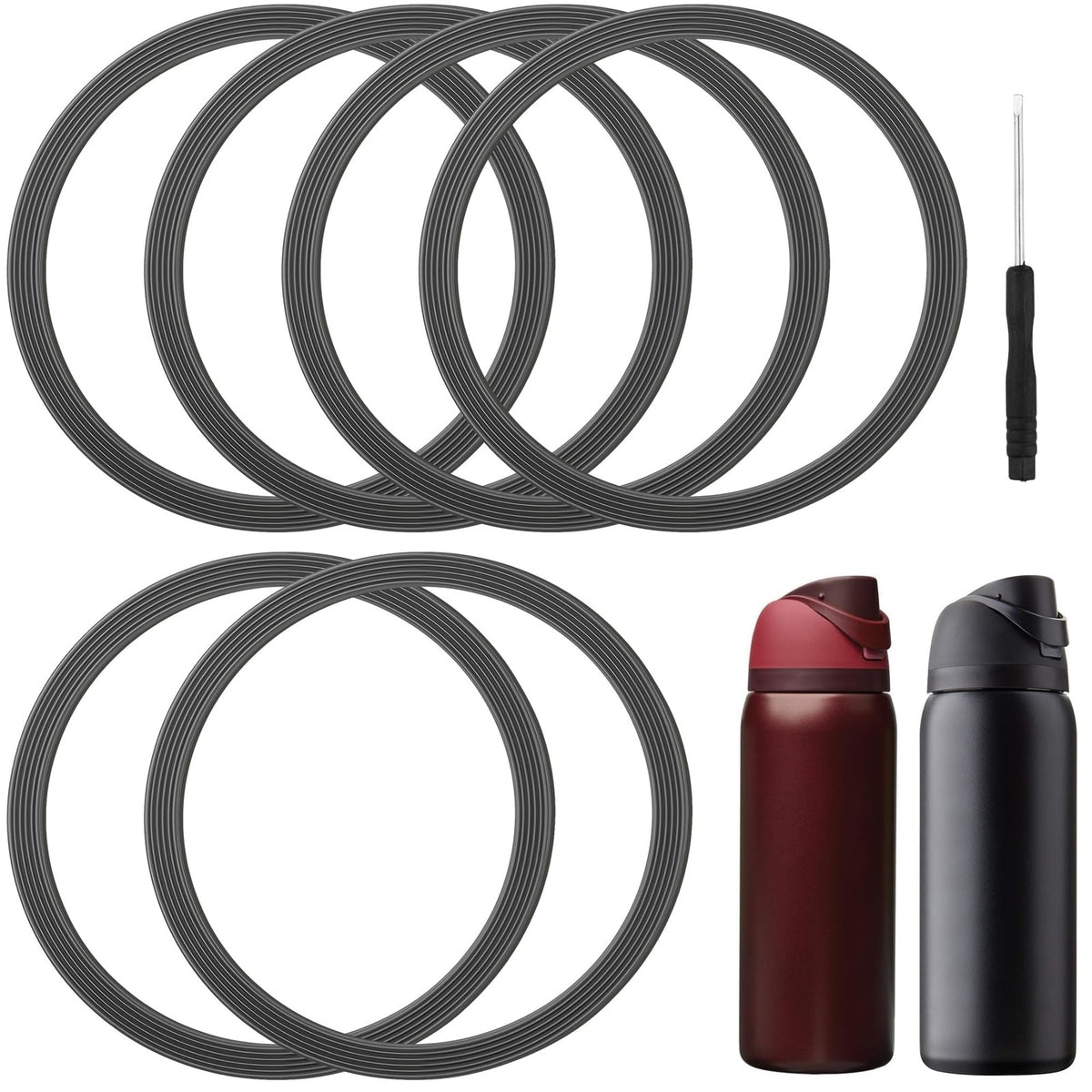 Water Bottle Seal Rings Replacement Silicone Gaskets for Owala Freesip