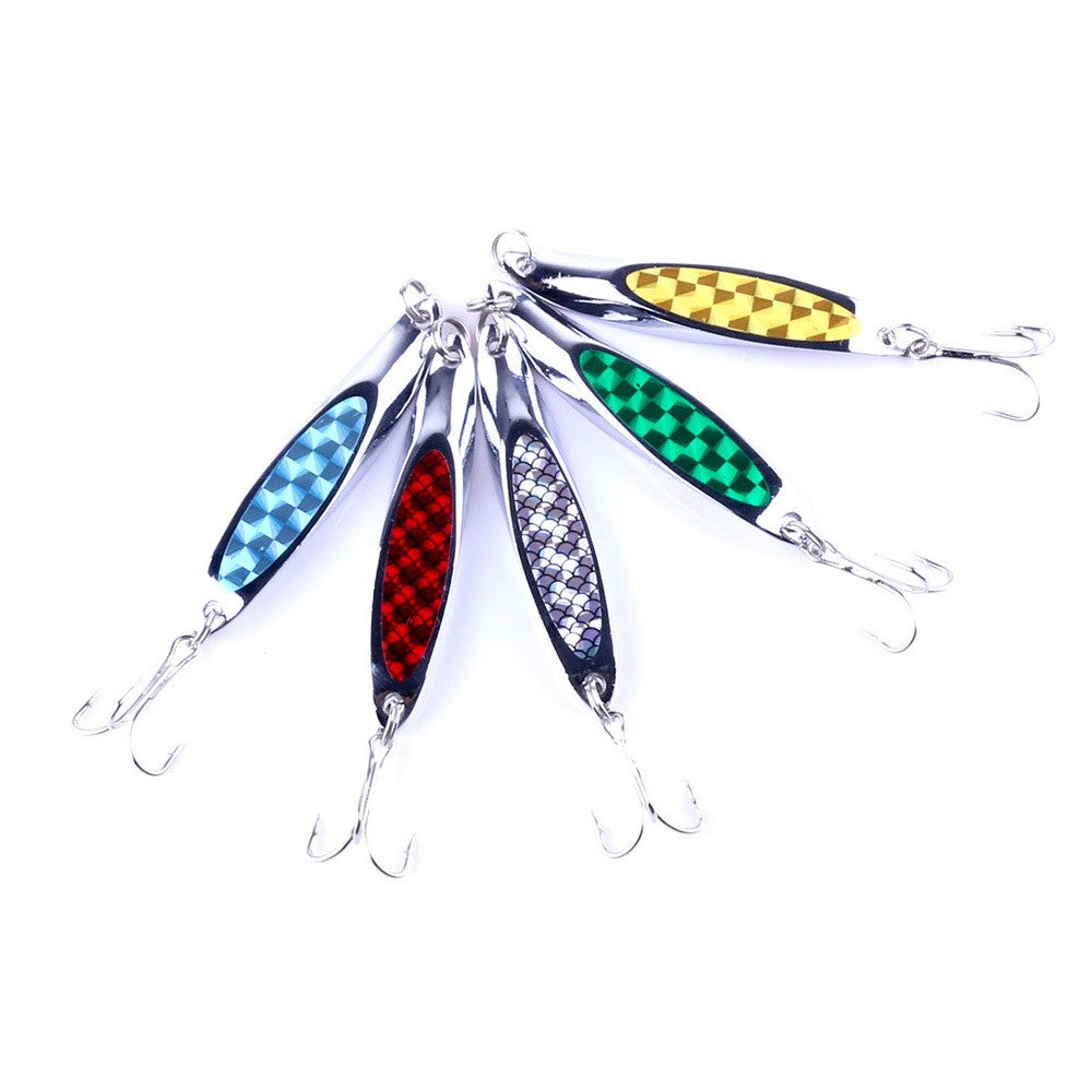 5pcs Metal Casting Fishing Spoons 21g Jigging Lure Tackle Set