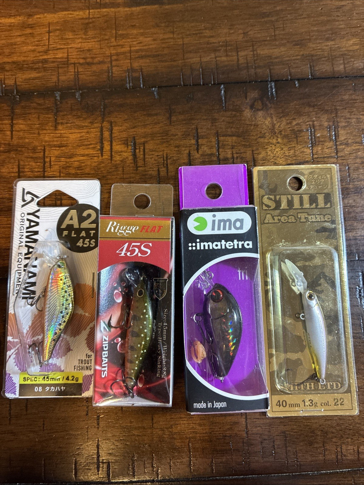 (Lot of 4) JDM BFS Variety Fishing Baits - Soft Plastic Lures, Multiple Colors
