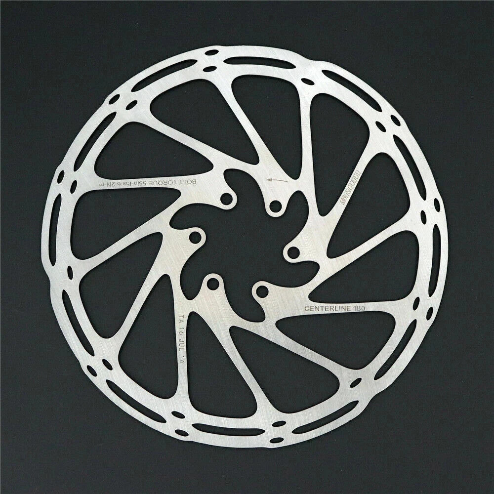 180mm Disc Brake Rotor with 6 Bolts for MTB & Road Bikes - Centerline Design