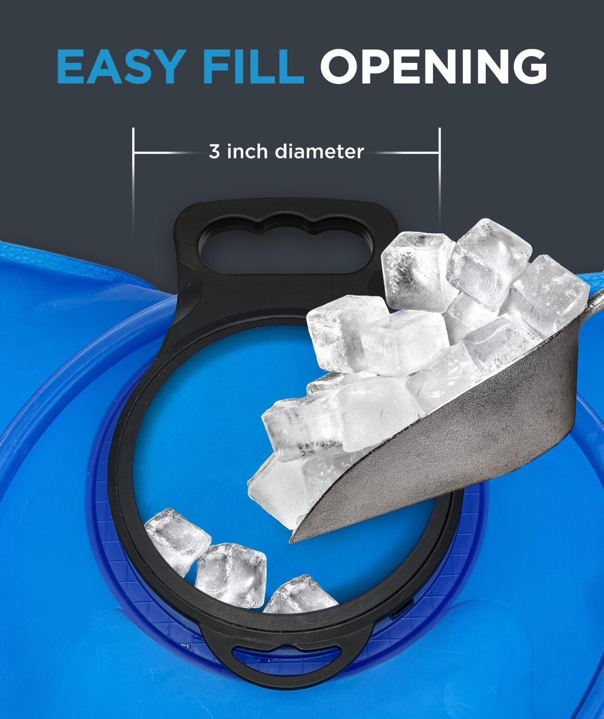 Large Hydration Bladder 8L Water Reservoir with Wide Mouth & Leak-Proof Valve
