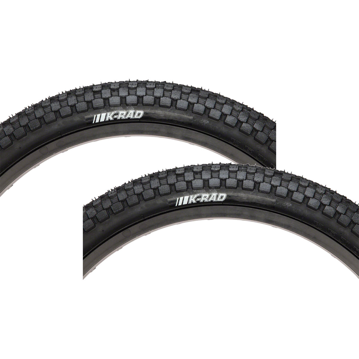 26 x 2.3 Inch Bicycle Tire - Black Clincher Street DJ Pack of 2