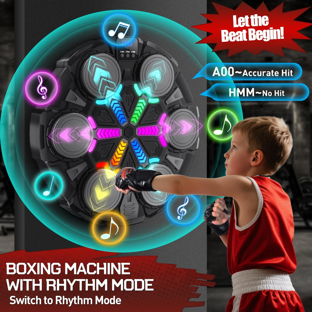 Bluetooth Music Boxing Machine for Kids & Adults - Home Fitness Equipment