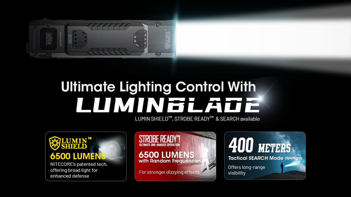 Nitecore EDC29 6500 Lumen Rechargeable Slim LED Flashlight with USB-C Charger