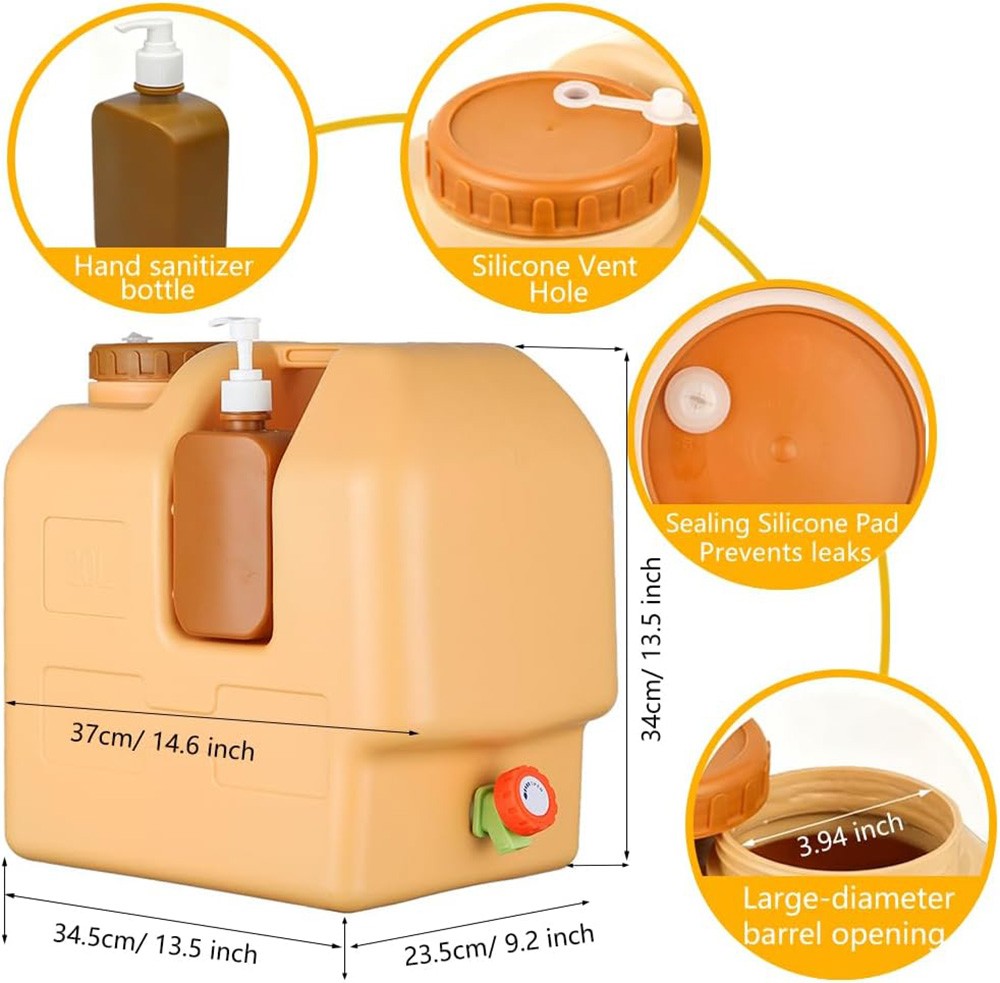 5 Gallon Water Container with Spigot BPA Free Camping Water Jug