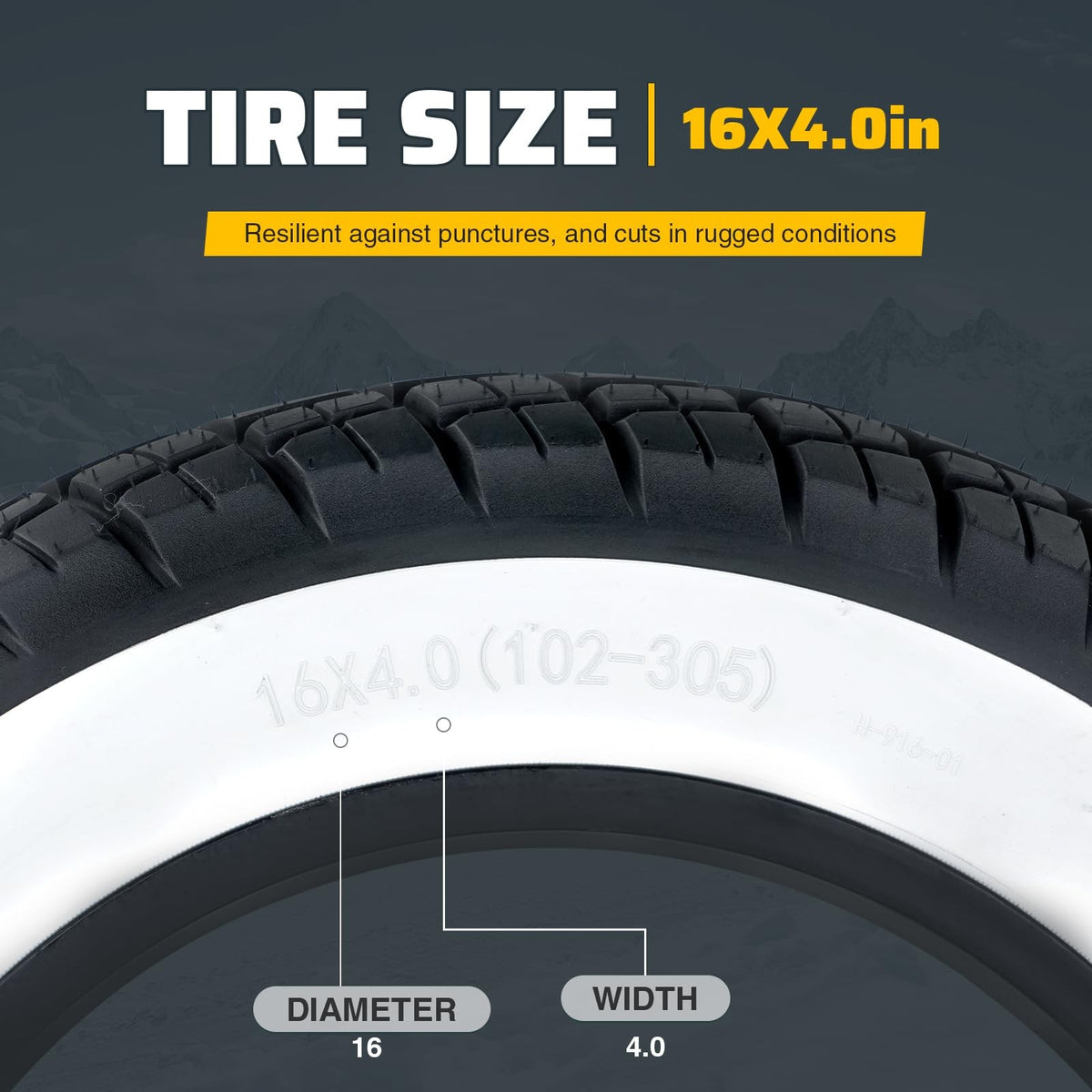 2 Pack 16x4.0 Fat Tire Inner Tubes for E-Bike Mountain Bike Snowbike