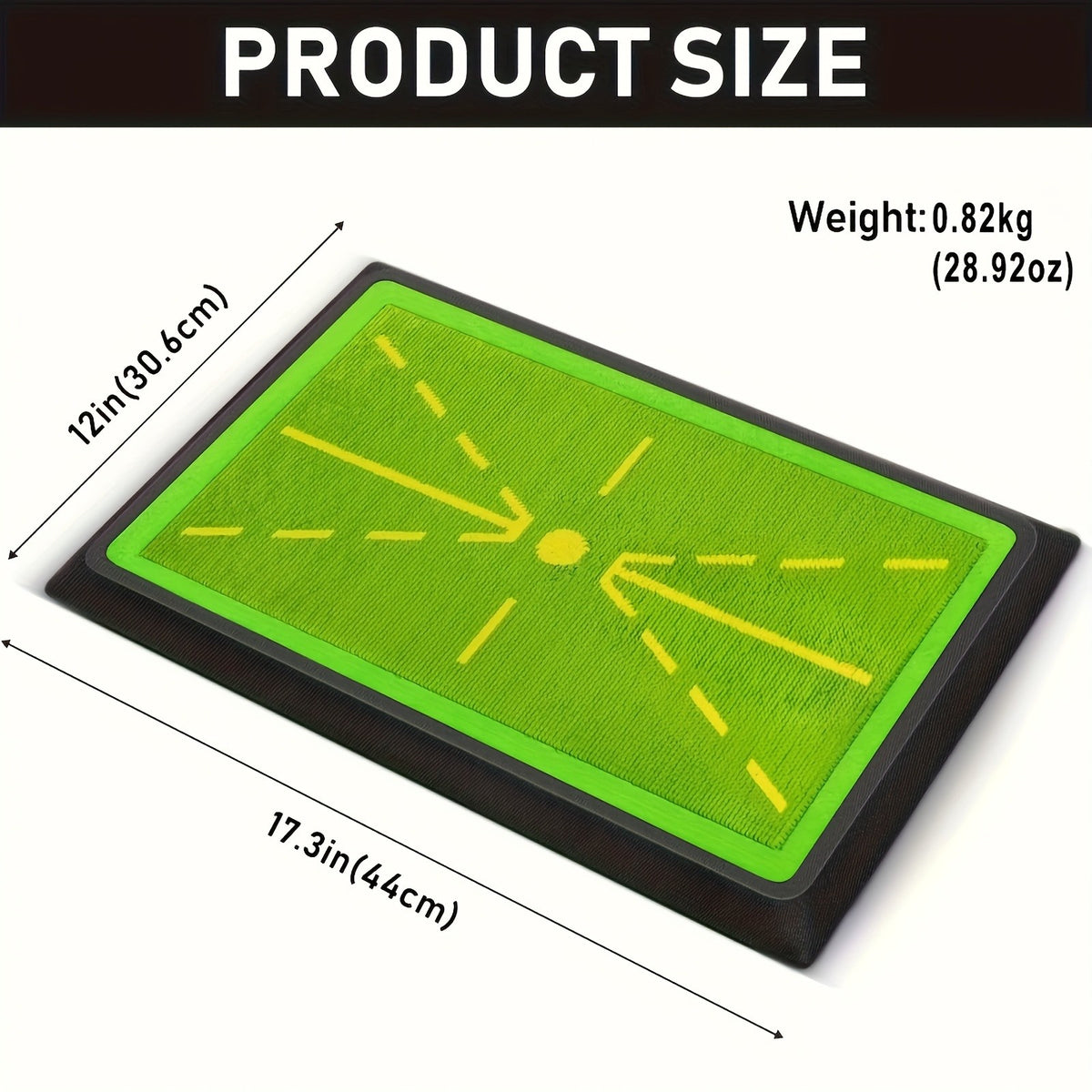 Golf Swing Training Mat with Ball Impact Feedback and Anti-Slip Base