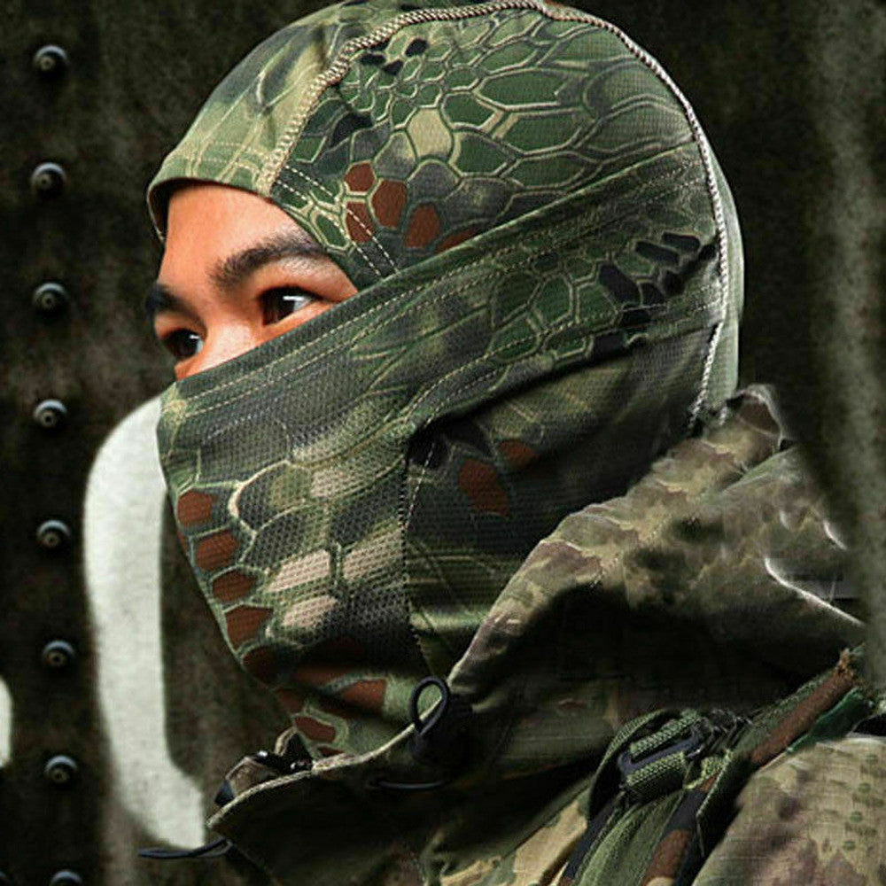 Men's Tactical Full Face Mask Outdoor Army Balaclava Breathable Helmet