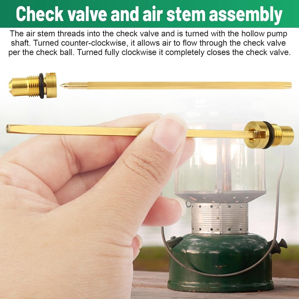 Check Valve & Air Stem Assembly for Gas Lanterns & Stoves - Replaces Part 200-6381