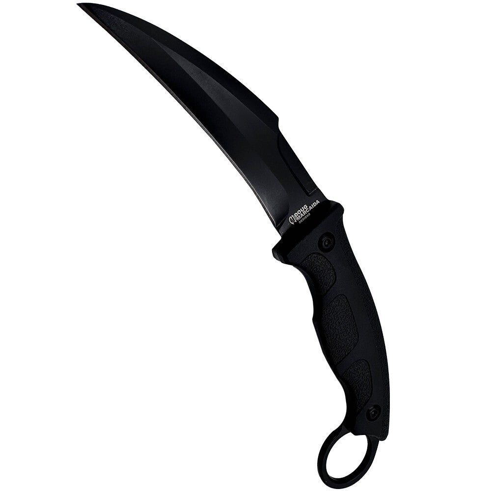 Fixed Blade Karambit Knife with Black Sheath - 3.15 Inch D2 Steel, EDC Ready