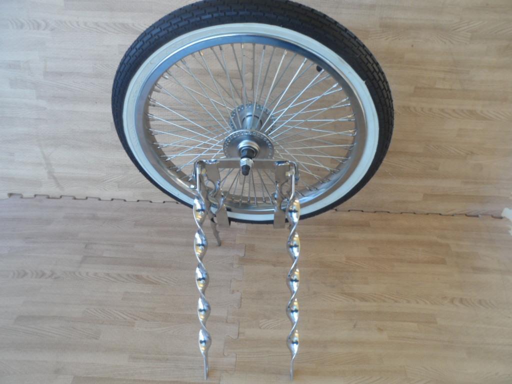 20-Inch Lowrider Bicycle Wheel and Tire Kit with 16-Inch Spare White Wall