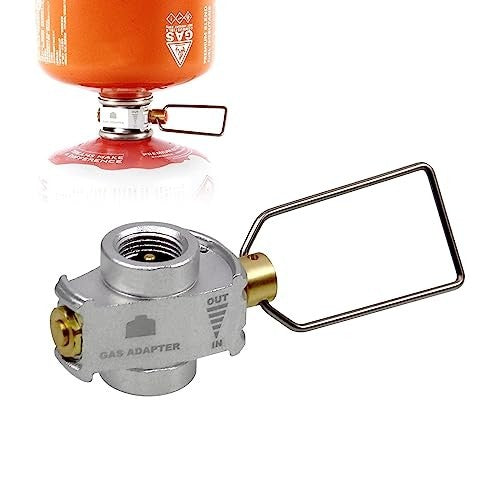 Portable Gas Canister Refill Adapter for Backpacking Fuel Transfer
