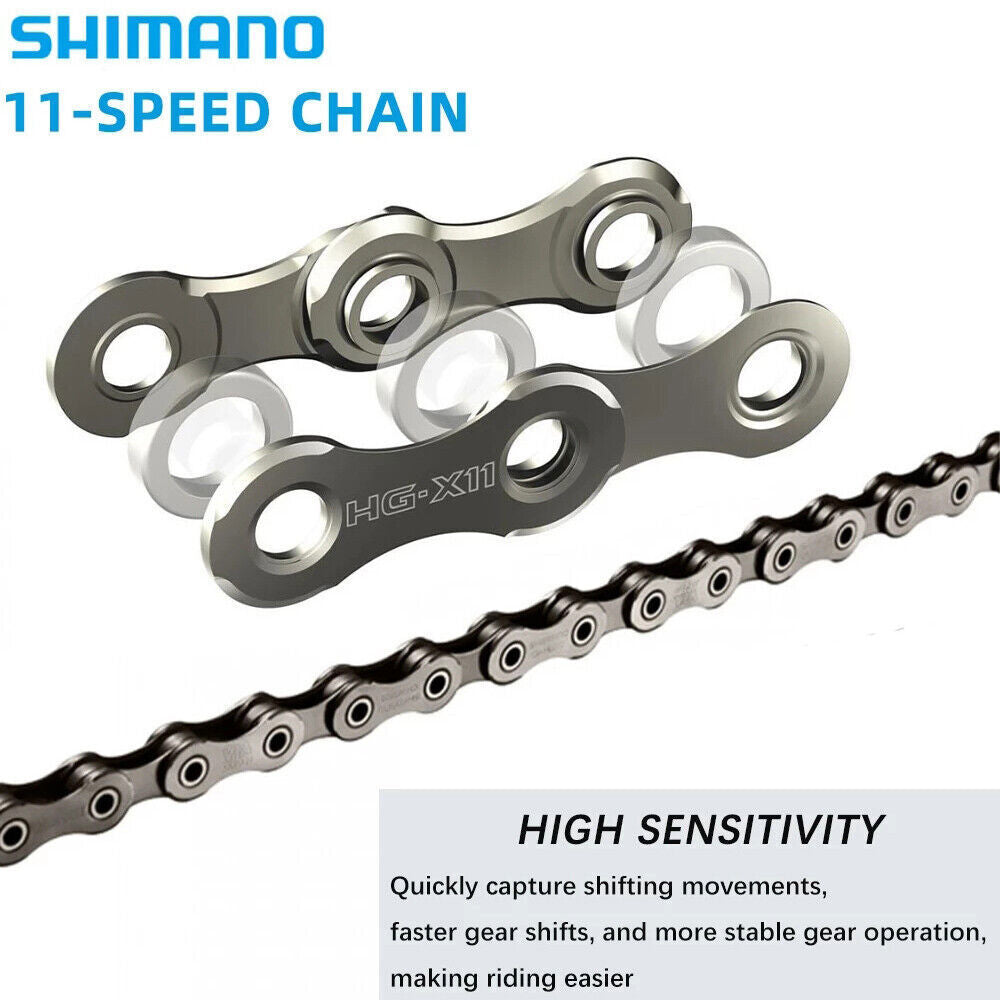 11-Speed Bicycle Chain for MTB Road E-Bike - 116 Links Shimano HG701