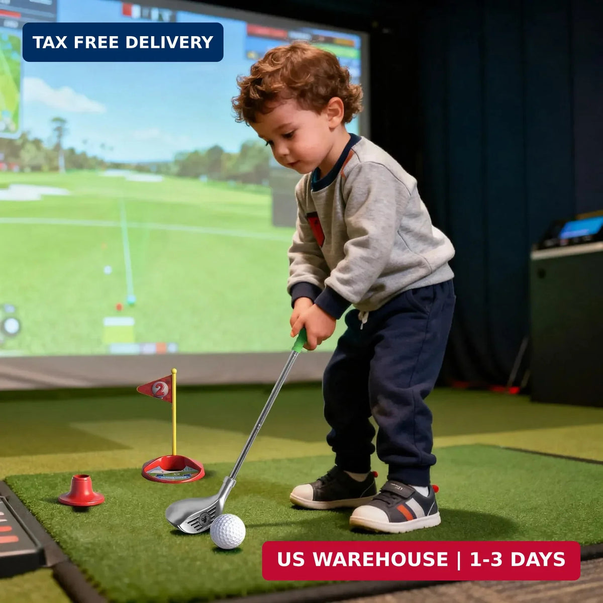 Kids Golf Club Set for Ages 3-8 Adjustable Indoor & Outdoor Play