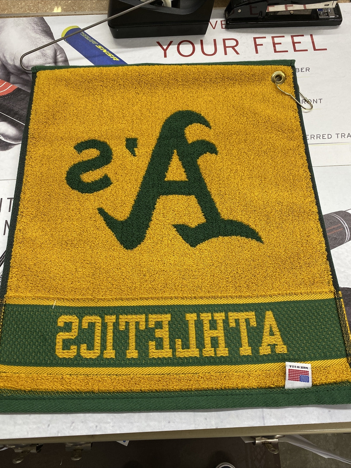 Oakland A's MLB Woven Golf Towel - Made in USA Sports Accessory