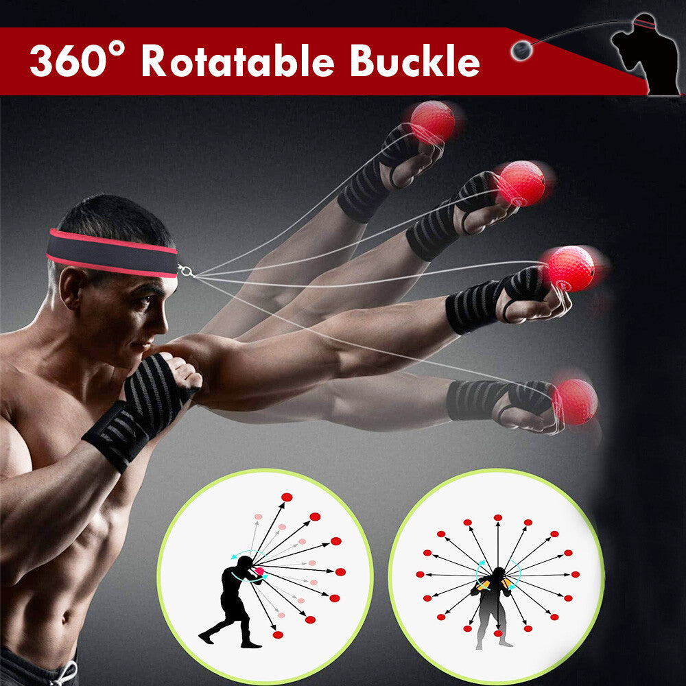 Reaction Ball Boxing Reflex Training Ball with Adjustable Headband for Reaction Speed & Coordination
