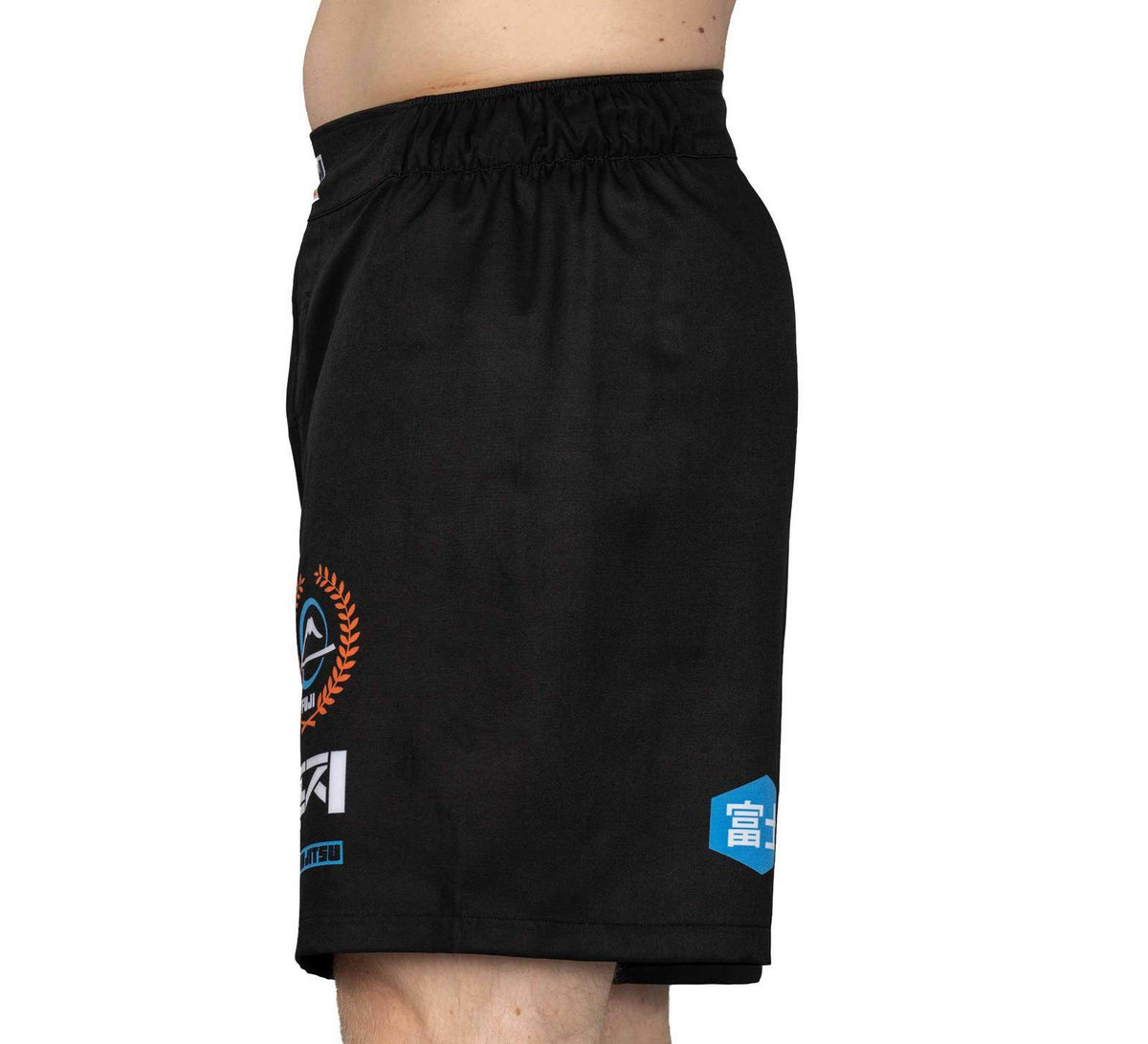 Grappling Fight Shorts for MMA BJJ No-Gi Competition - Black