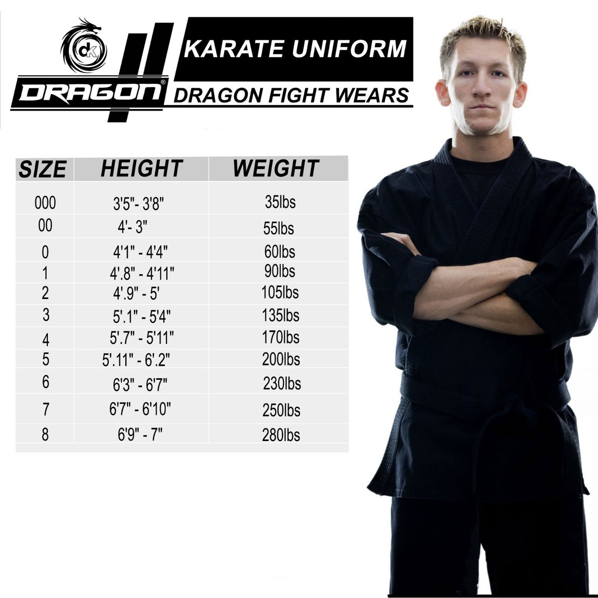 Lightweight Martial Arts Karate Gi Uniform for Kids & Adults with Belt
