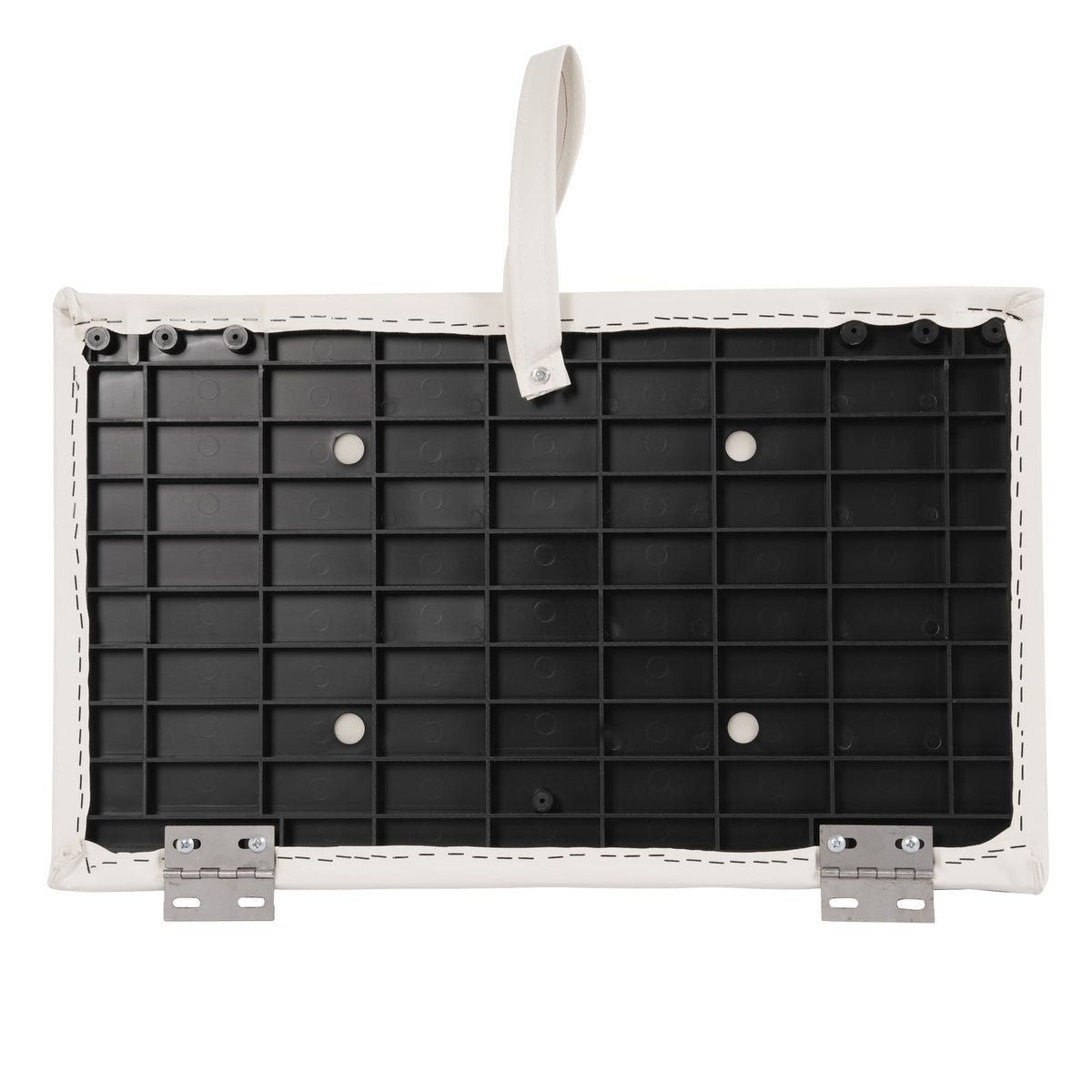 28-Inch Pontoon Boat Seat Cushion Set White Navy Blue | Marine Seat Support