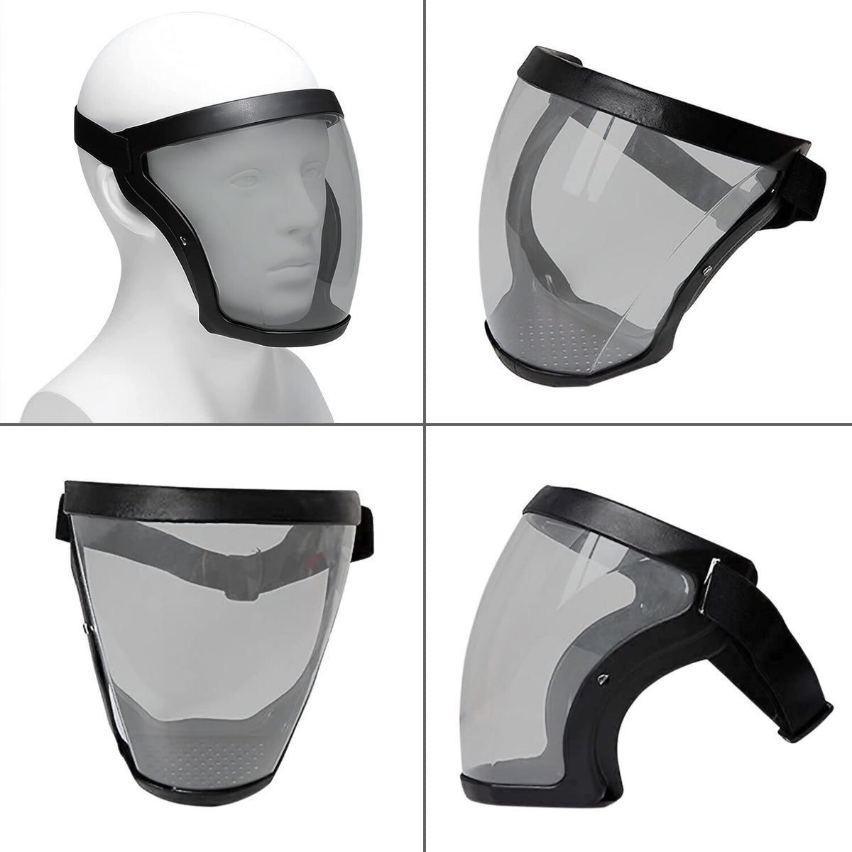 Full Face Anti-Fog Safety Mask with Protective Shield - Clear Head Cover