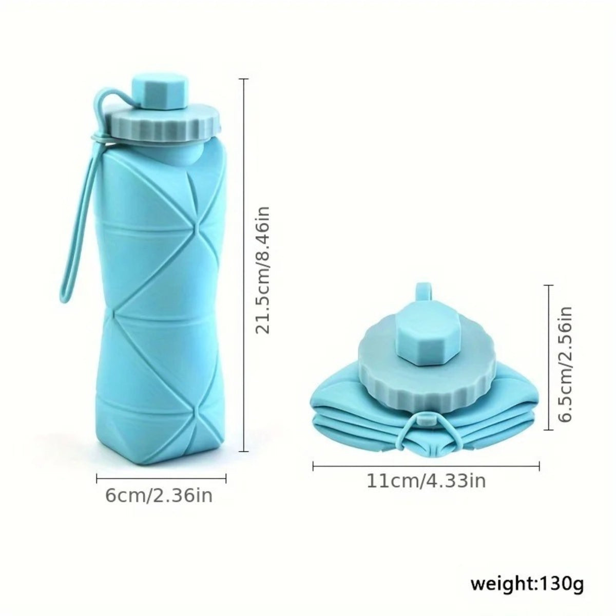 Collapsible Water Bottle - Reusable Silicone Travel & Outdoor Drink Container
