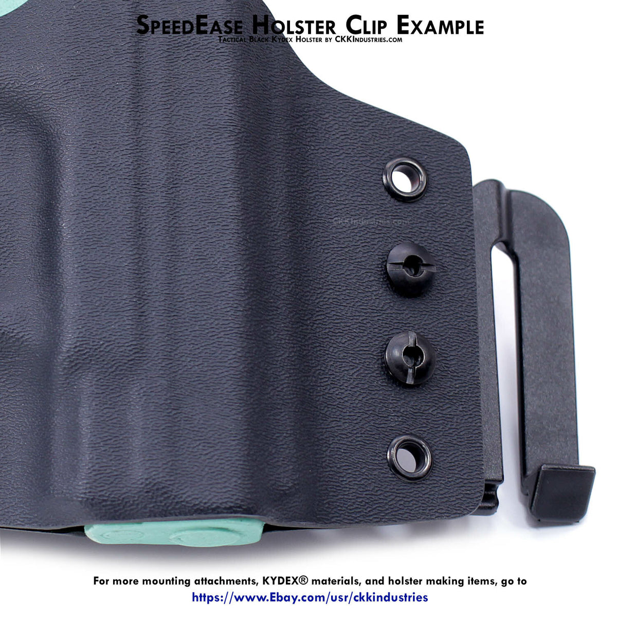 Belt Clips for Holster Making 1.50 Inch Fits Belts - Black, Hardware Included