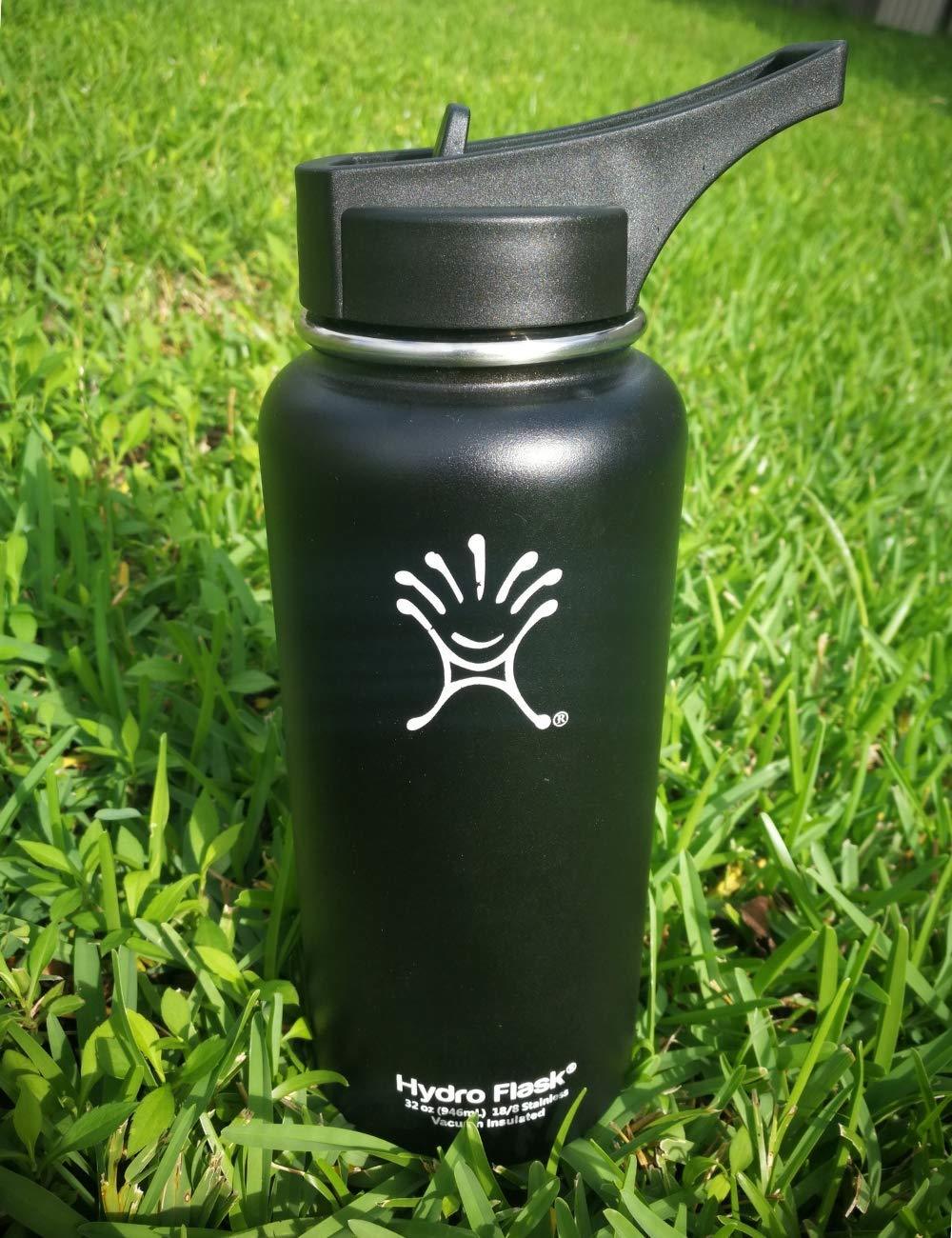 Long Handle Straw Lid for Wide Mouth Water Bottles - Replacement Cap