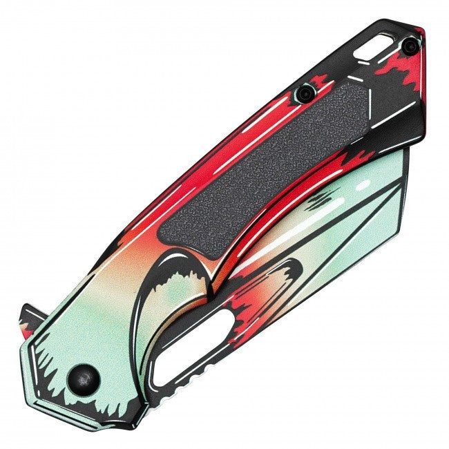 8-Inch Heatwave Cell Shade Cleaver Aluminum Pocket Knife with Clip