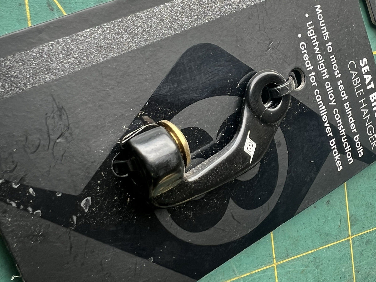 Bicycle Seatpost Cable Hanger for Cantilever and Centerpull Brakes - Alloy Black