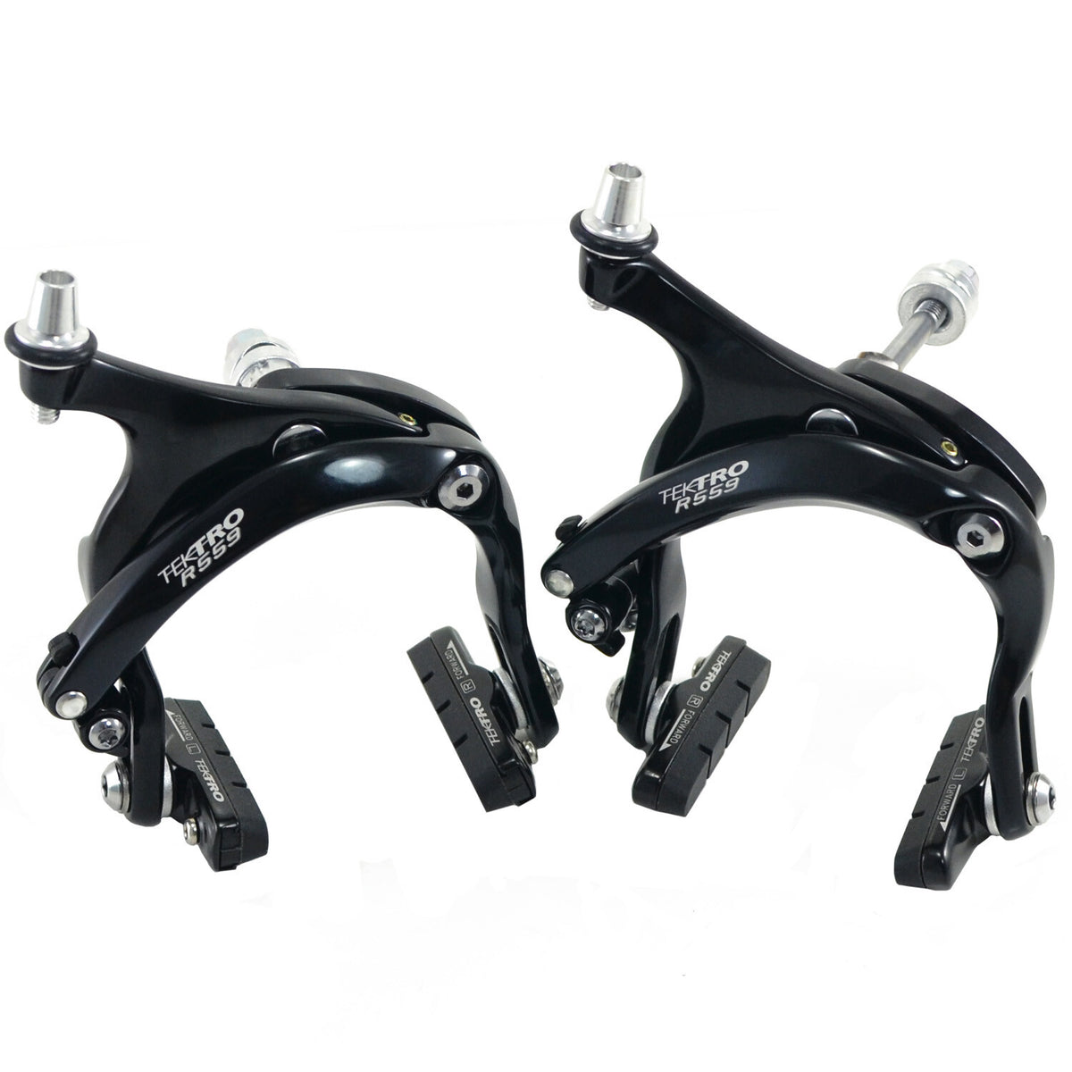 Long Reach Bicycle Brake Caliper Set 53-73mm Nutted Mount Black