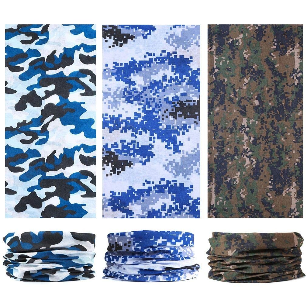 Balaclava Face Mask 6-Pack Breathable Neck Gaiters for Men & Women