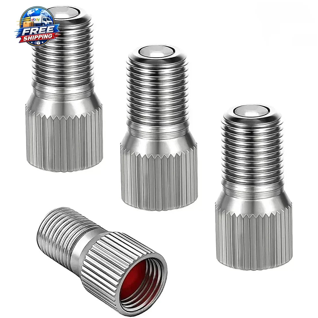 Universal 19mm Tire Valve Extensions - Brass, Durable, Pack of 4