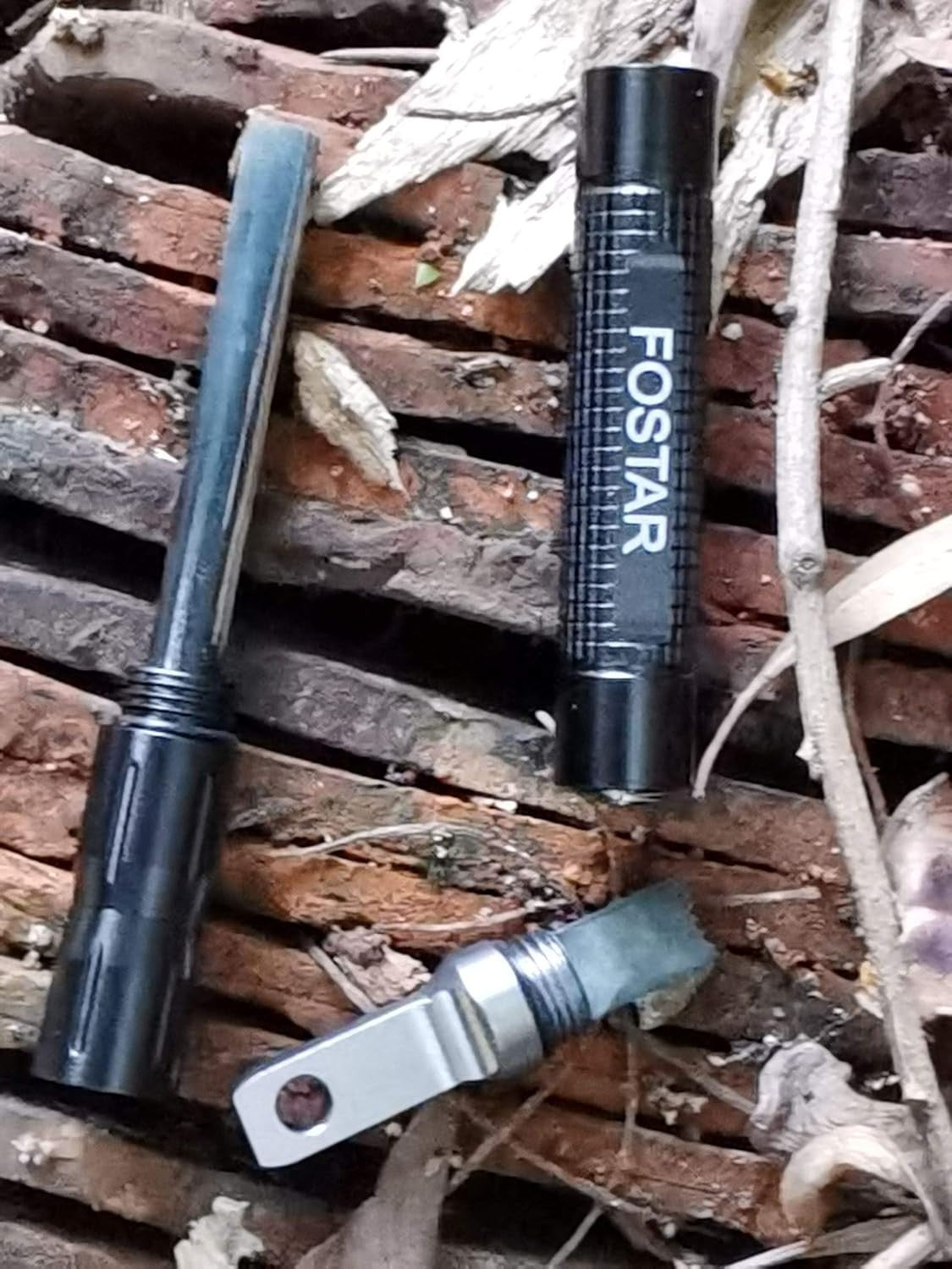 FOSTAR 2-Pack Reusable Ferro Rod Fire Starters with Flint – Compact & Durable Camping Tool