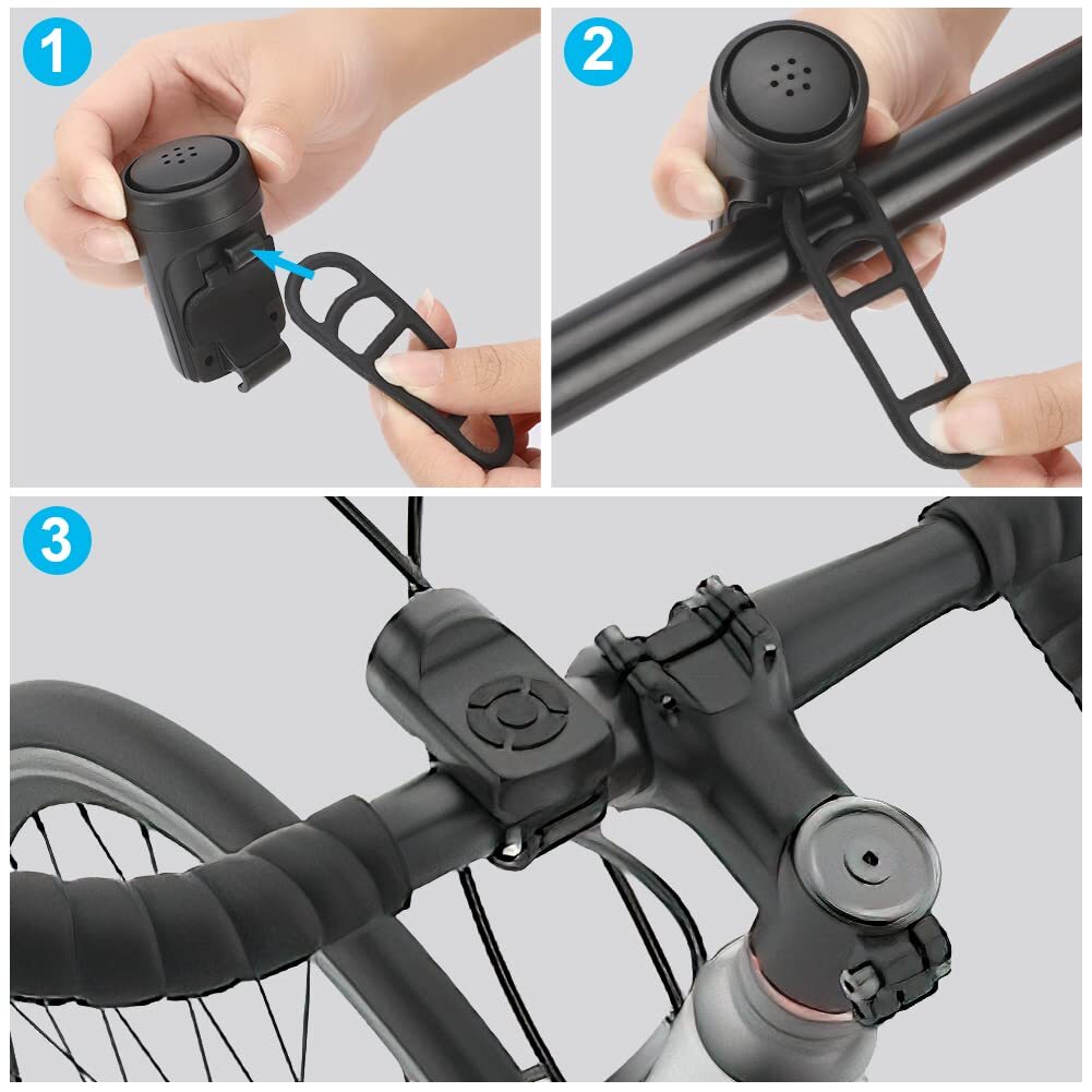 Super Loud Bicycle Horn with USB Charge 120dB Mountain Bike Bell