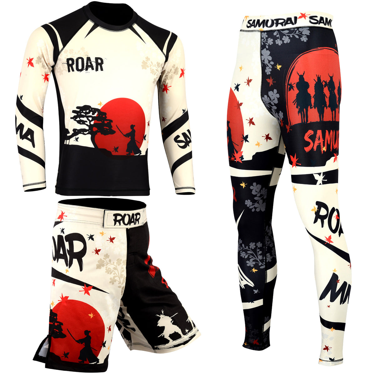 Rash Guard Set for BJJ & MMA Nogi Fight Wear - High-Performance Compression