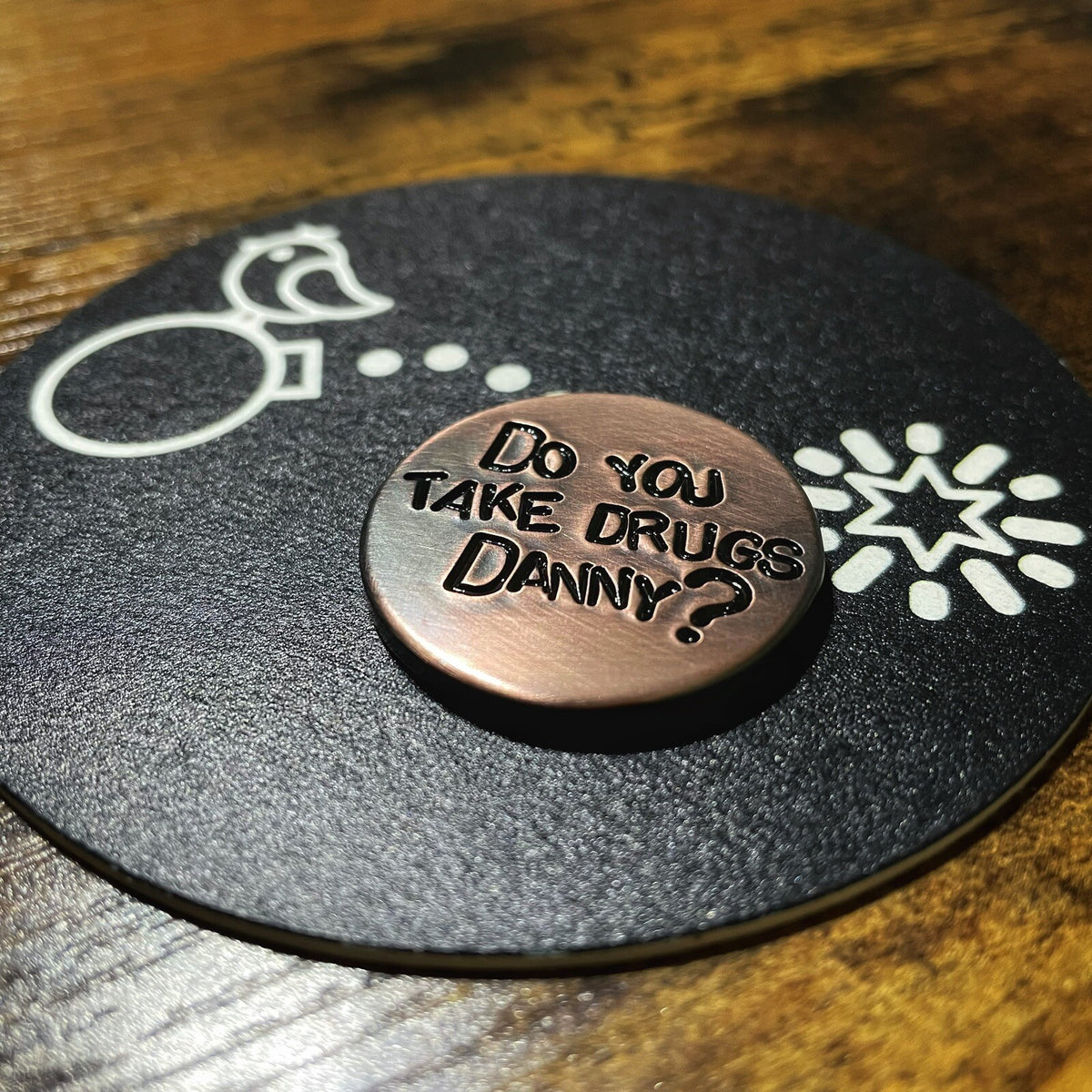 Custom Copper Golf Ball Marker - Hand Made Personalizable 1.25 Inch Gift
