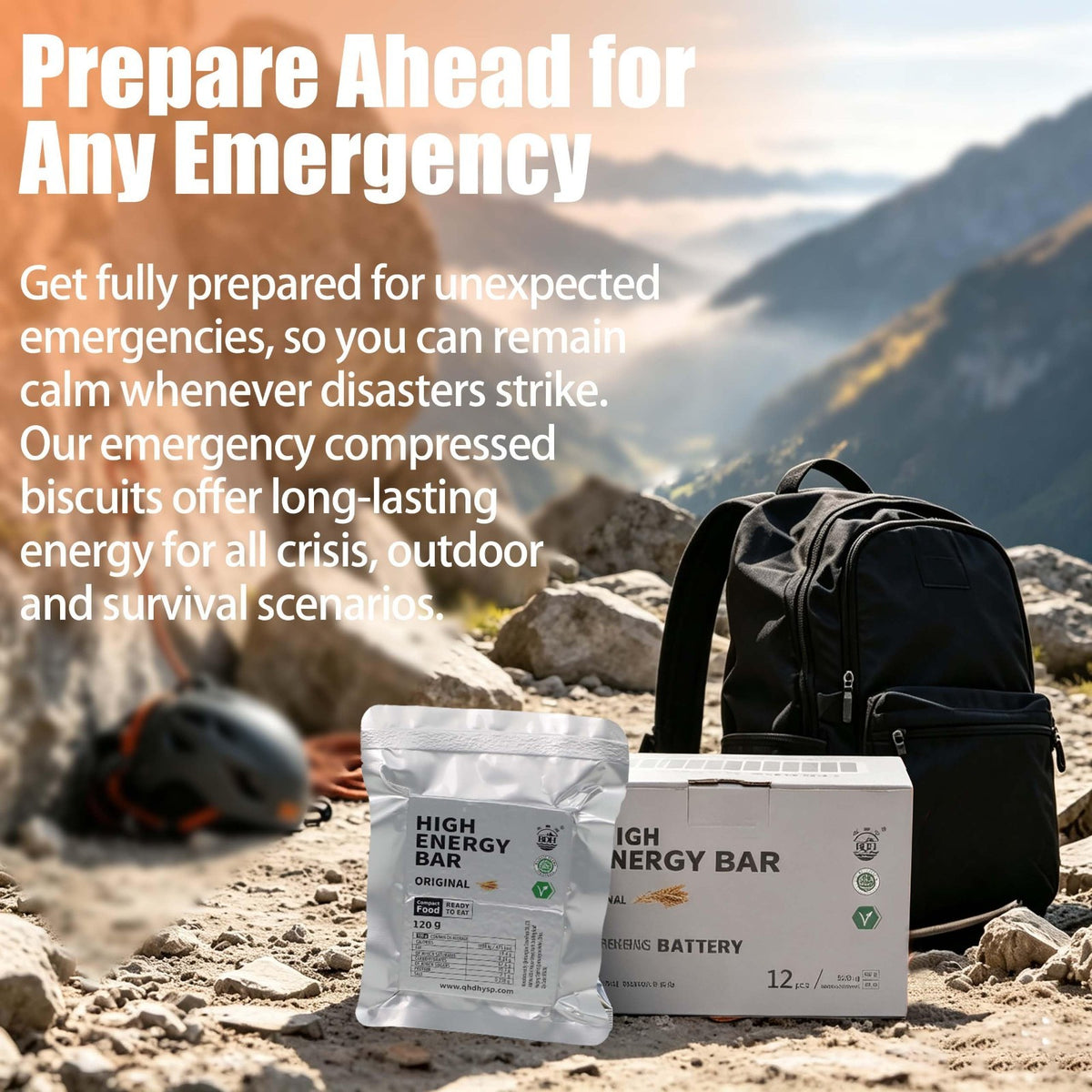 Emergency Survival Food Rations - 5-Day 6840 Kcal Wheat Hardtack, Long Shelf Life